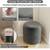 🔥 BRAND NEW Round Storage Ottomans – Gray w/ Gold Trim (Set of 2) 3 thumbnail