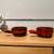 Vintage Evangeline Ovenware 941 Soup Bowls – Set of 2 – Red-Brown Drip 2 thumbnail