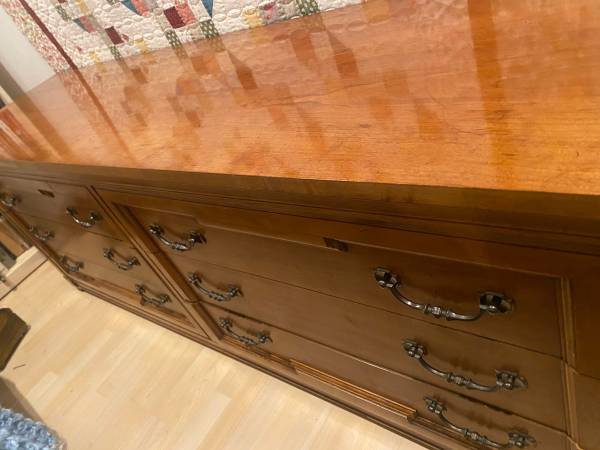 Thomasville 72” Solid Walnut Wood dresser 1