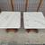 Vintage Pair of Beveled Marble Top End Tables with Urn Shape Bases. 4 thumbnail