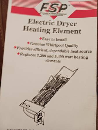 New Heating Elements for Electric Dryer...$20 each 1