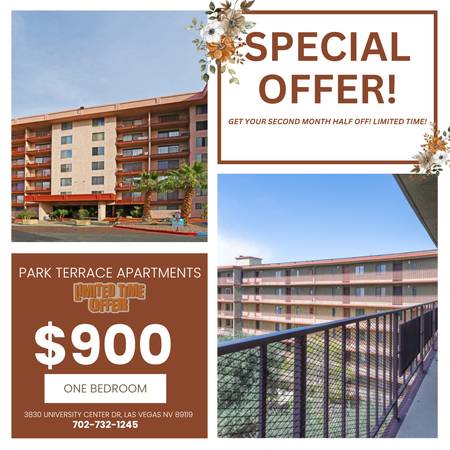 Park terrace apartments 1 bedroom/1 bathroom 1