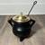 Antique Cast Iron and Polished Brass Fireplace Smudge Pot Fire Starter 1 thumbnail