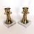 Group of Vintage Brass Candle Holders with White Stone Bases 3 thumbnail