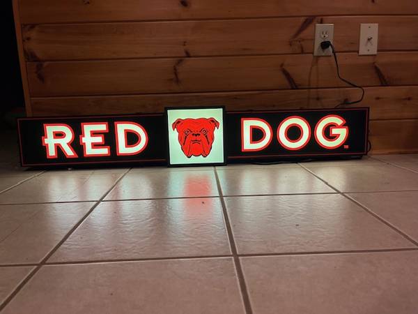 red dog beer sign 1