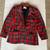 Pendleton women’s vintage red plaid wool blazer 3/4 sleeve 1 thumbnail