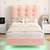 Twin Size Floating Bed Frame with Led & Charging station, Velvet upholstered bed 2 thumbnail