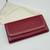 GUIRLANDE DE CARTIER RED CALFSKIN LEATHER LONG BIFOLD WALLET 100% GENU 1 thumbnail