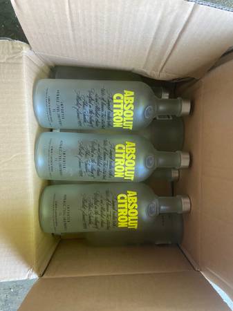 Empty Absolut Bottles 1