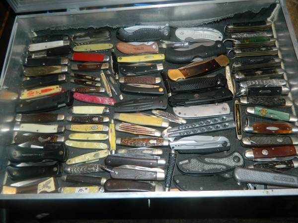 HUGE KNIFE COLLECTION-CASE-BUCK-HAMMER-OLD TIMER 1