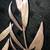BIG METAL LEAVE WALL DECOR BRONZE WITH GOLD GLITTER 9 thumbnail