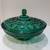 The Vintage Indiana Glass Emerald Green Candy Dish 10 thumbnail