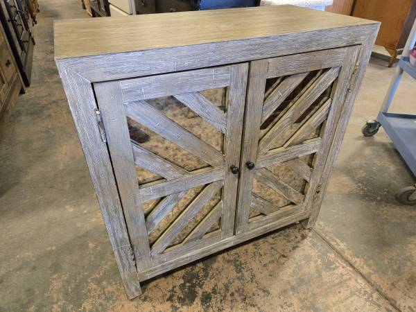 Habitat for Humanity Restore – Rustic Mirror Door Accent Cabinet 1