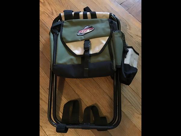 Flw fishing tackle bag folding chair in great shape 1