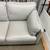 Stone grey leather sofa couch 6 thumbnail