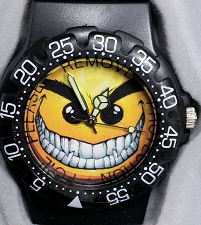 😁 SMILEY The PSYCHOTIC BUTTON Limited Edition Collectors WATCH😁 1