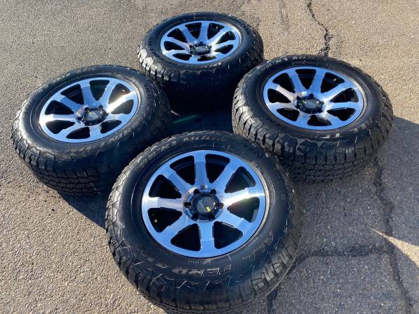 Brand New 18” MB Motorsports 6x5.5 chevy Gm dodge rims & 275/65R18 ATs - $1,35063471456759555121
