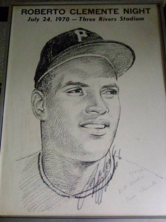Roberto Clemente Signed Poster 1