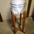 Porcelain Ceramic Bottled Water Dispenser & Tall Wooden Stand 1 thumbnail