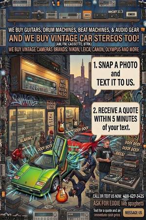 ​Got unwanted electronics, stereo gear, or cameras? Text a pic for an 1