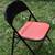 vintage mid century Samsonite oval folding party table & 4 chairs red 4 thumbnail