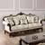 Traditional Sofa & Loveseat Set - Beige Color 2 thumbnail