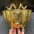 Vintage Brass Jardinière Scalloped Oval Bowl with Rams Head Handles and Paw Fee 7 thumbnail