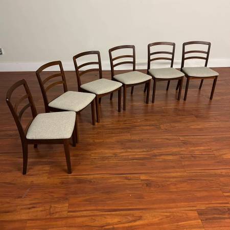 8 Sets Vintage Dining Chairs, Mid Century, Danish Etc. 1