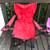 Set of 2 fold up camping chairs pink and red 2 thumbnail