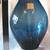 Polish Handcrafted Blue Glass Vase. 1 thumbnail
