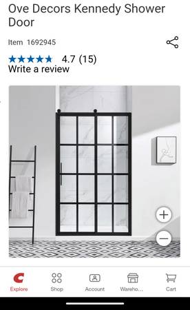 OVE Decors KENNEDY  Tempered Glass Shower Door 1