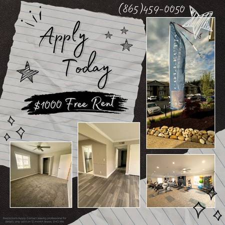 $1,299 / 1br - 800ft2 - 🏡1 habitación $1299 + $1000 de alquiler gratis hoy en Collective at Sutherland 🍂 (Knoxville, TN)63815695468163120