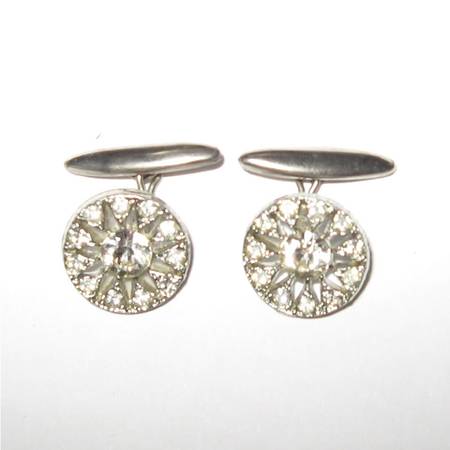 Antique Rhinestone Cufflinks 1