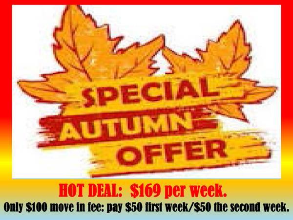 $169 / 1br - 400ft2 - HOT FALL DEAL: Move in for $169/week Interior Rooms CLEAN & QUIET (Branson)63754834913539120