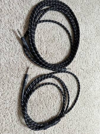Fender 10ft & 18.6ft  braided custom shop cables 1/4 to 1/4 1
