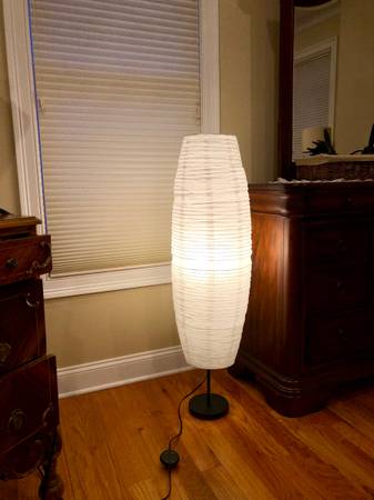 IKEA HOLMO FLOOR LAMP WITH UPGRADED SHADE, foot switch, bulb included, TWO avail 1