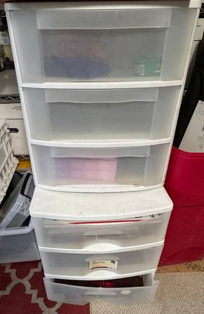 2 Plastic 3 Drawer Shelf Plastic 1
