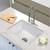 Enbol 24 Undermount Kitchen Sink - 24x18 inch Undermount White Porcela 5 thumbnail