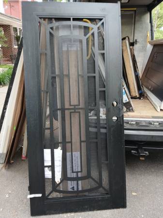 36x80 Security door aluminum light black modern beautiful design $450 1
