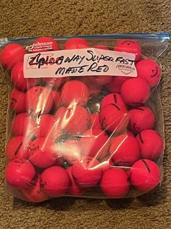 51 CALLAWAY SUPERFAST MATTE RED USED LIKE NEW GOLF BALL 1