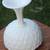 Vintage Footed Crimped Vase in Quilted Duette Milkglass- Indiana Glass 5 thumbnail