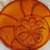 INDIANA GLASS snack plate.  13"R, amber colored, "Tree of Life" patter 2 thumbnail