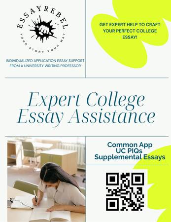 Expert College Application Essay Help -- Common App and UC PIQ 1