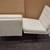 2 White Lounge Guest Chairs w/ Black Iron Base 2 thumbnail