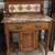 ANTIQUE TILE BACK ROLLING MARBLE TOP WASH STAND 1 thumbnail