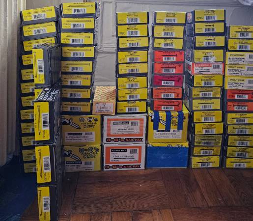 69+ Boxes of Nails & Screws – $110 for All 1