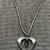 Hematite Silver Tone Heart Necklace 2 thumbnail