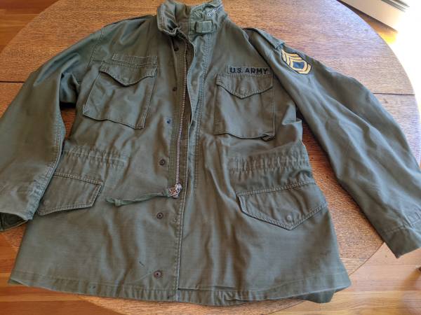 Authentic US Military Army Green Uniform Jacket with Patches!!! 1