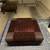 Vintage 40" Cushioned Ottoman - Burgundy Patchwork 8 thumbnail