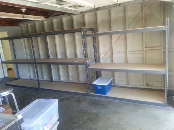 Garage Office Storage Racks 72 in W x 24 in D 3 Tier Boltless Shelving 1